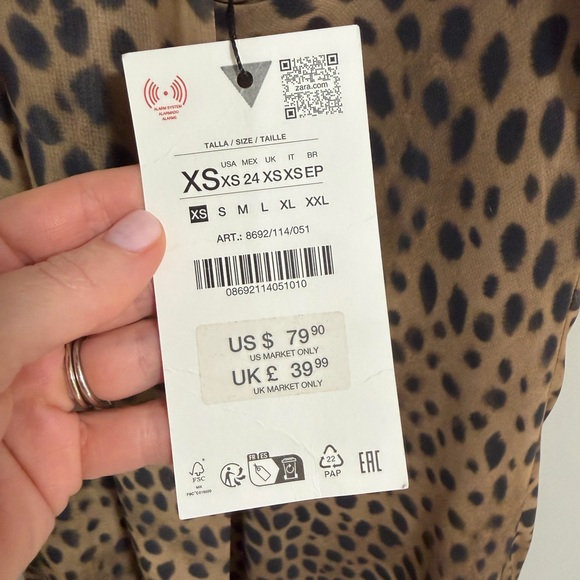Zara Leopard-Print Maxi Slip Dress in Tan and Black - Picture 4 of 7